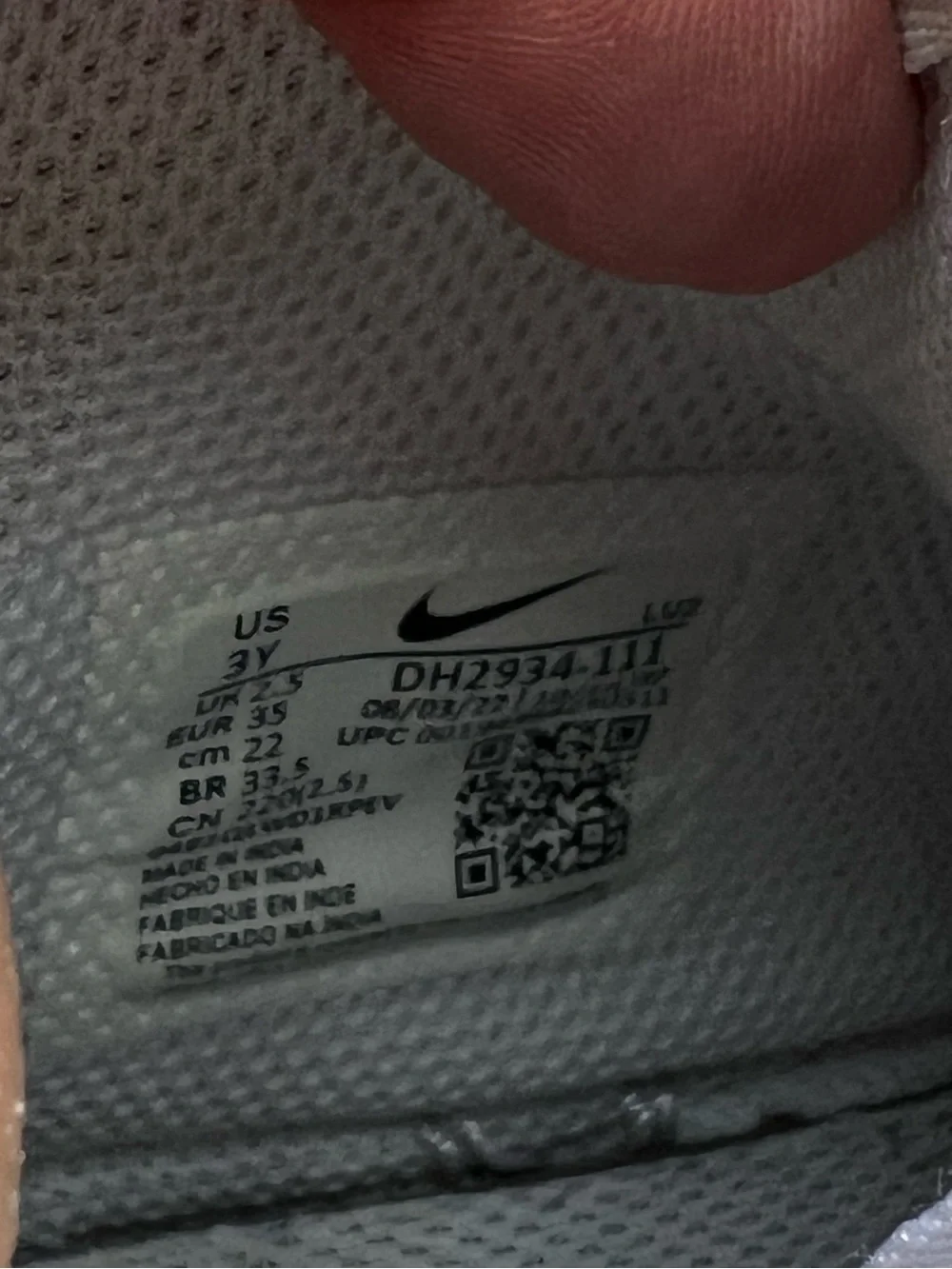 Nike Force 1 Mid White Gum Sneakers Youth 3Y Kids DH2934-111